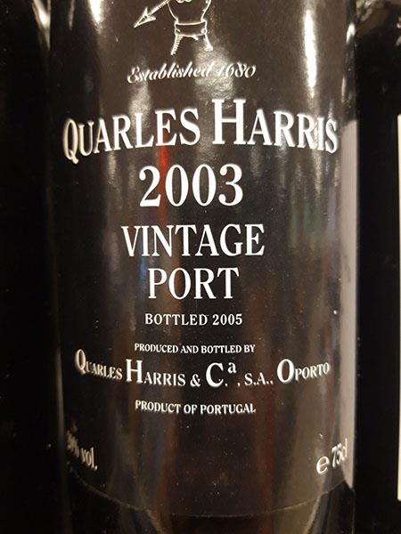 Quarles Harris 2003 Vintage