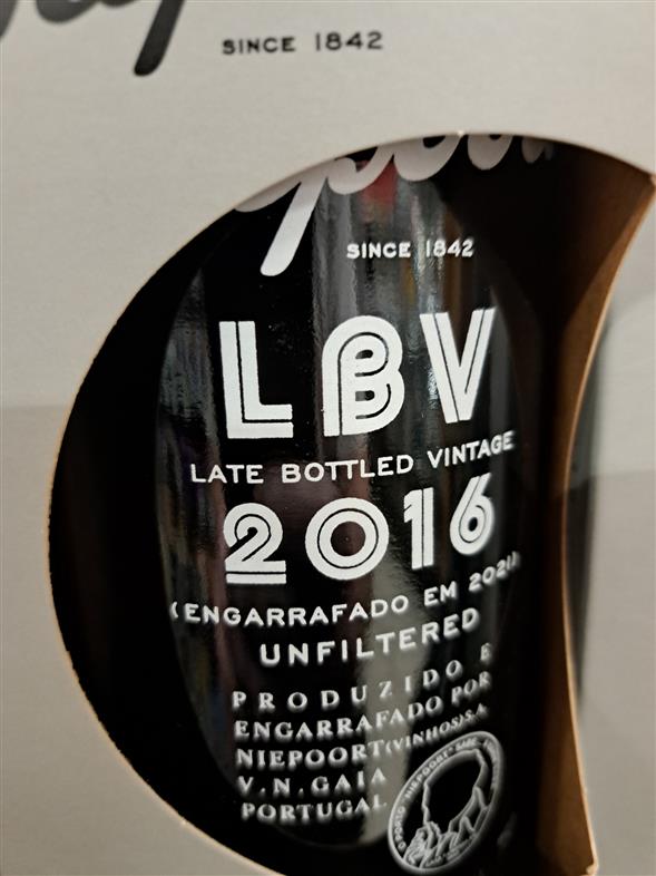 Niepoort 2016 LBV Ufiltreret